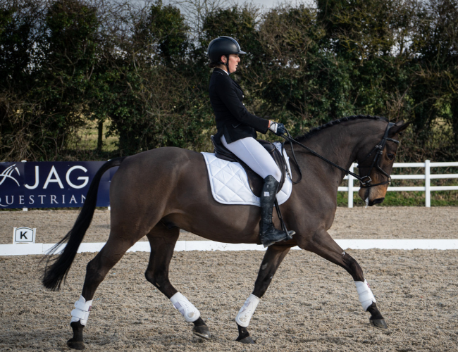 Equestrian club member on a horse